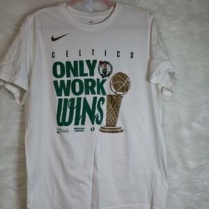 Nike White Celtics Championship Graphic Tee